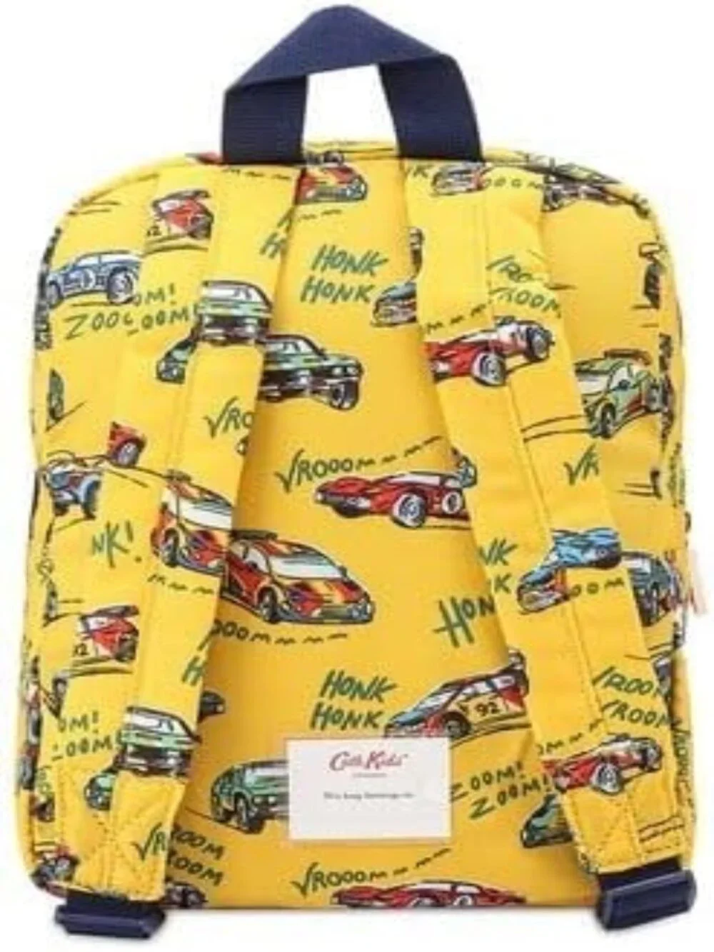 Cath Kidston Medium Rucksack Backpack Rally Cars in Recycled Polyester in Yellow